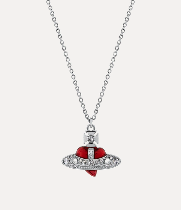 New Diamante Heart Pendant Necklace Vivienne Westwood