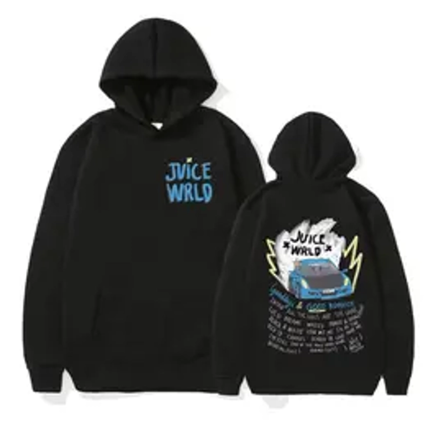 Juice Wrld Hits Song Hoodie - Unisex Fashion Graphic Pullover Sweatshirt for Streetwear Enthusiasts