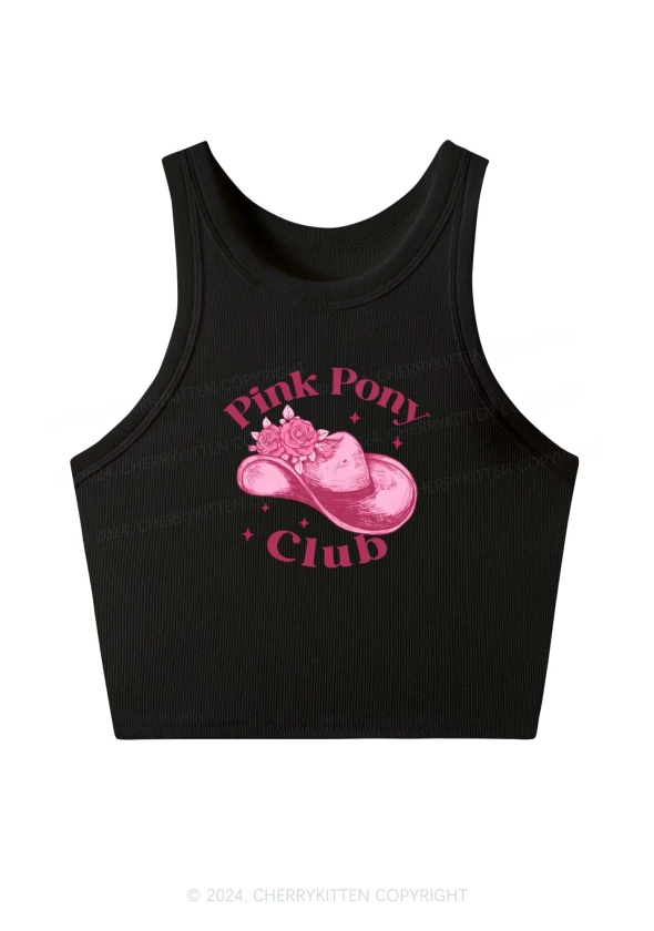 Cherrykitten Pink Pony Club Y2K Crop Tank Top Cherrykitten for Sale