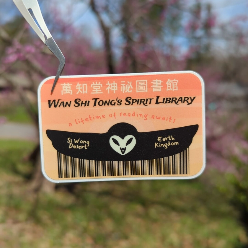 Wan Shi Tong's Spirit Library Card 3 Vinyl Sticker, Weatherproof, ATLA, for Those Seeking Knowledge, Matte Finish, Makes a Great Bookmark - Etsy