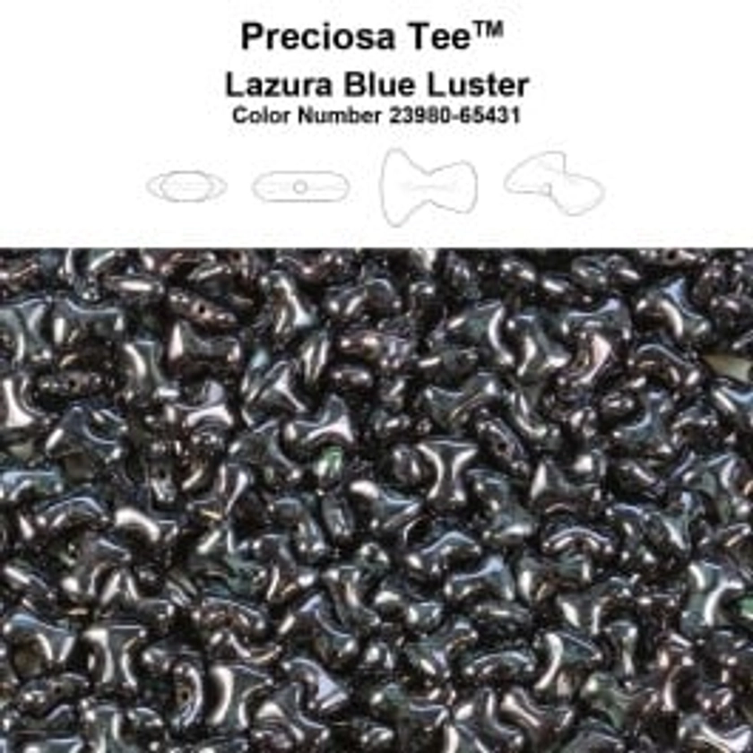 Preciosa Ornela Tee™ 8mm Lazura Blue Luster (50 pcs)