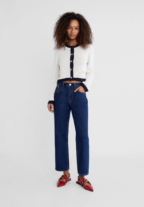 Jean cropped regular - Mode femme | Stradivarius France