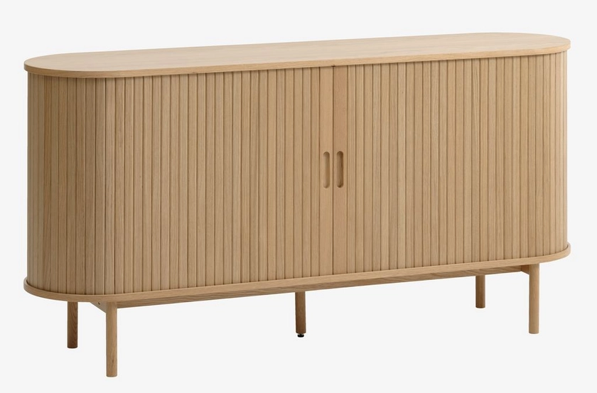 Buffet LYNGVIG 160 cm 2 portes coulissantes chêne naturel | JYSK