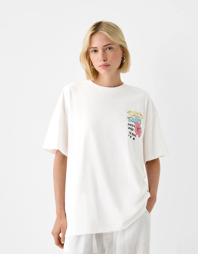 T-shirt manches courtes oversize imprimé