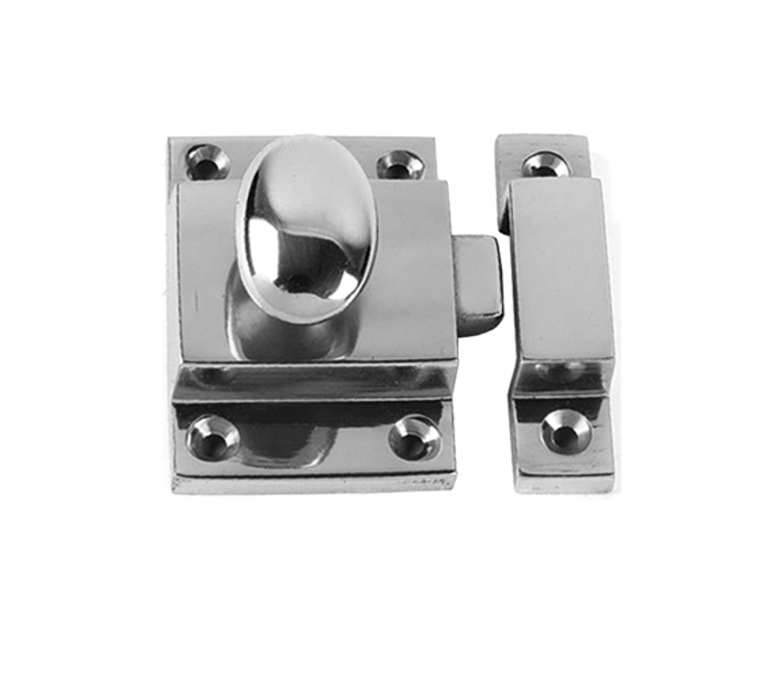 Prima Cupboard Catch With Oval Knob (55mm x 40mm), Polished Chrome - BC899 from Door Handle Company