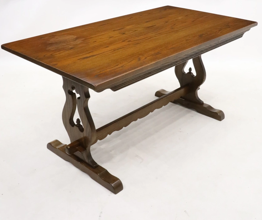 Old Charm Wood Bros Oak Refectory Dining Table Solid Oak Free Uk Delivery | Vinterior