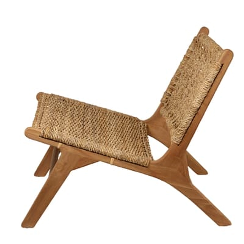 MADURA Fauteuil lounge naturel H 71 x Larg. 65 x P 81 cm | CASA