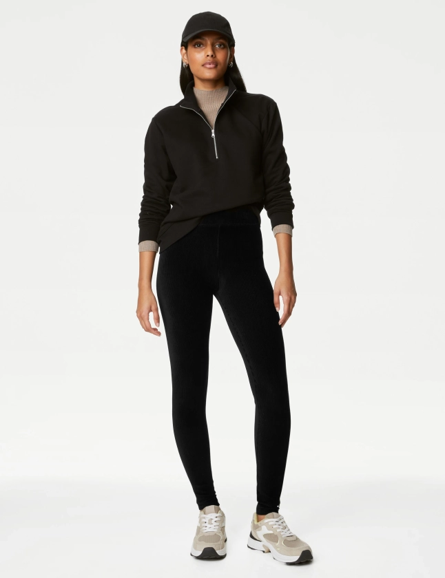 Cord High Waisted Leggings | M&S Collection | M&S