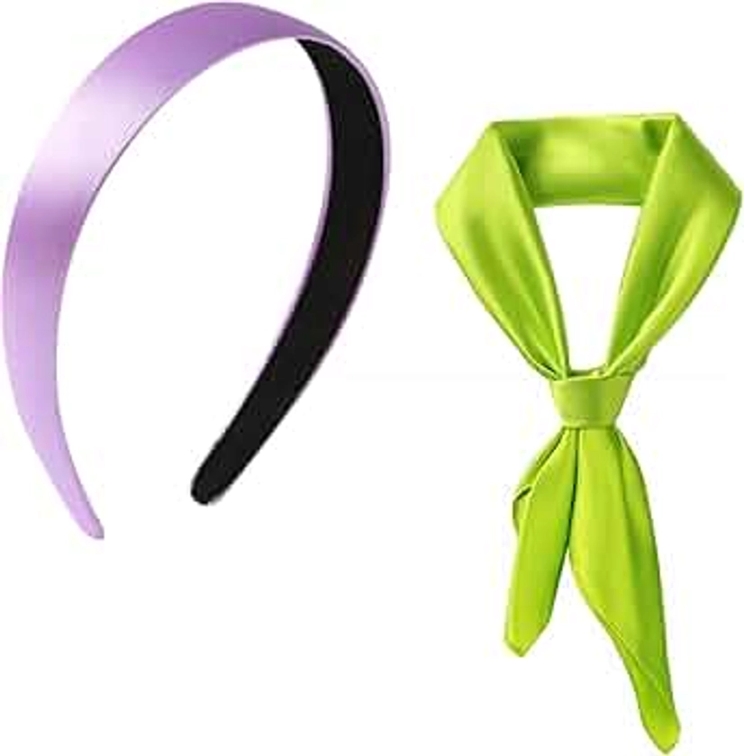 Purple Headband and Green Scarf for Women Halloween Costume Accessories for Daphne