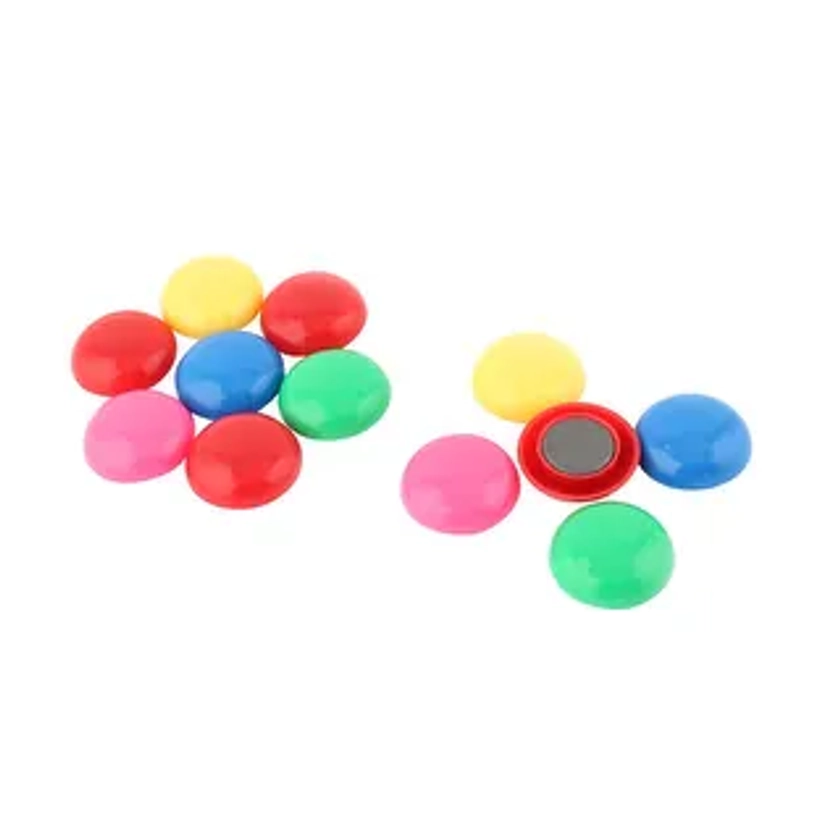 Home Fridge Plastic Shell Round Shaped Stationary Magnet Stickers Colorful 12pcs | Overstock.com Shopping - The Best Deals on Kitchen Gadgets | 39737225