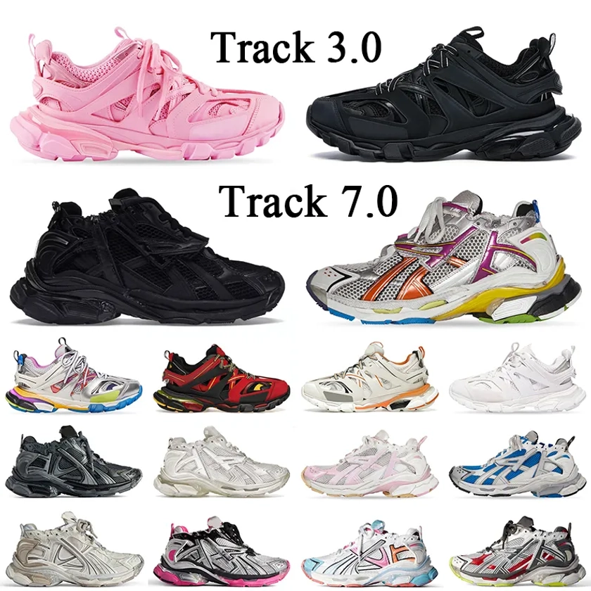 Track Runners 7.0 Designer Casual Platform Sneakers - Deconstructed 2024 Fashion Shoes for Women and Men
