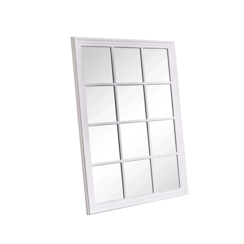 Large Matte White Window Mirror 130cm x 95cm