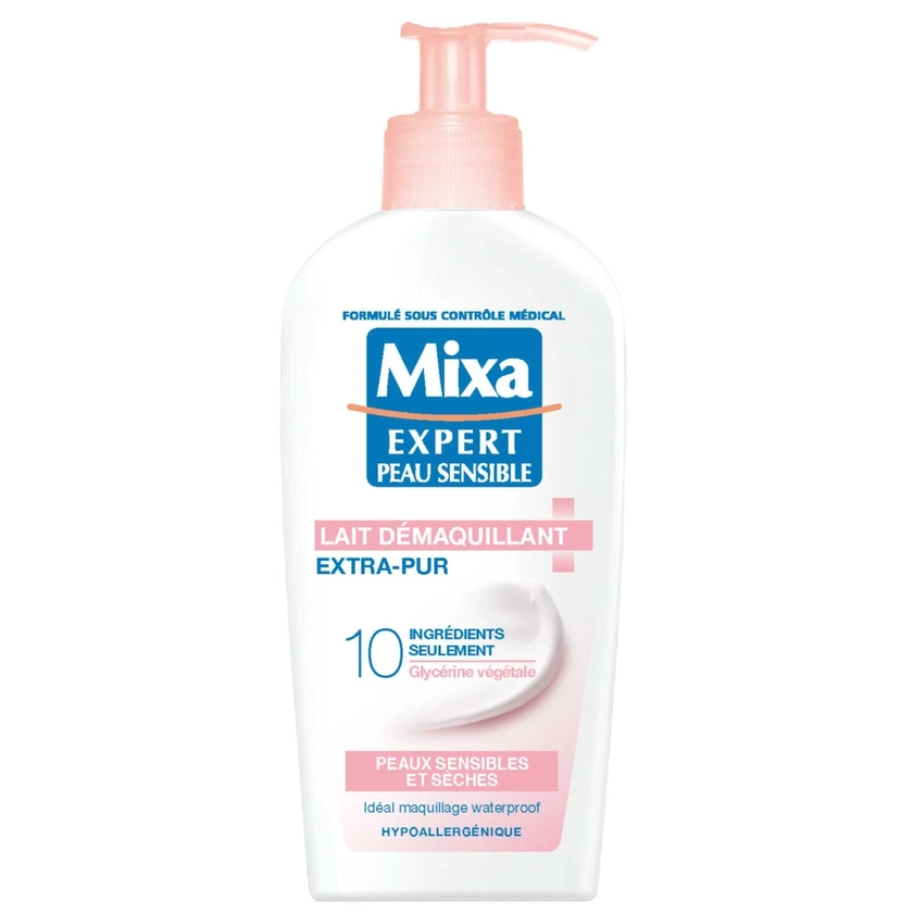 mixa | Expert Peau Sensible Lait Démaquillant Extra-Pur Antidessèchement - 200 ml