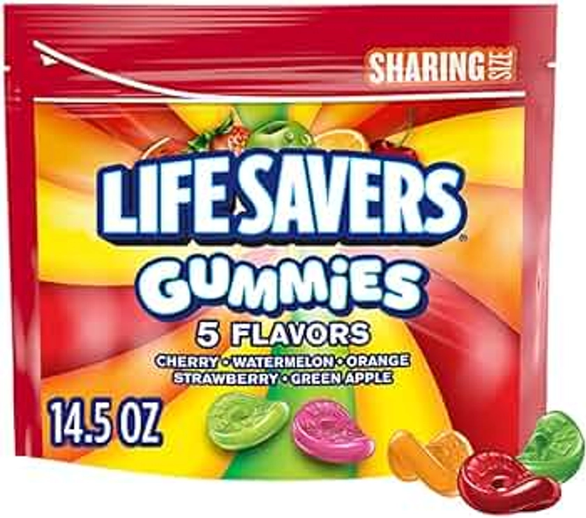 LIFE SAVERS Gummy Candy, 5 Flavors, Sharing Size, 14.5 oz Bag