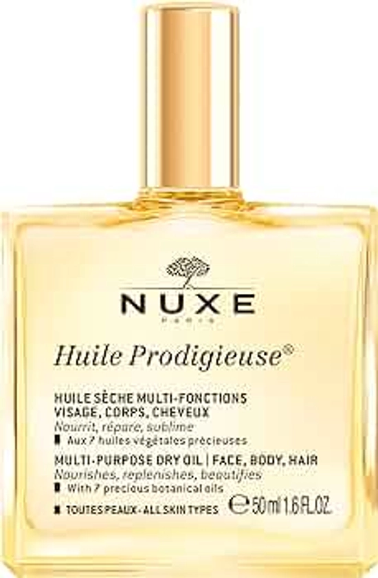 NUXE Huile Prodigieuse Multi-Purpose Dry Oil - Radiant Glow and Lightweight Hydration for Face, Body & Hair. Nourishes, Repairs and Enhances