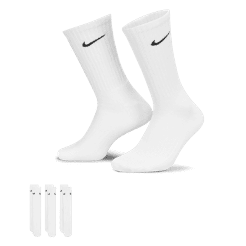 Chaussettes de training mi-mollet Nike Cushioned (3 paires)