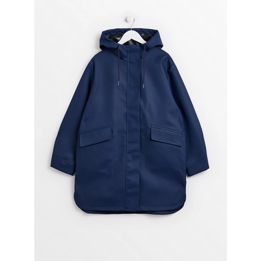 Buy PETITE Navy Rubberised Rain Coat L | Coats | Tu