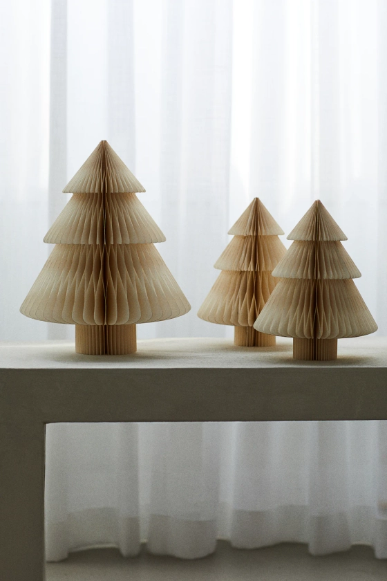 Sapin de Noël décoratif en papier - Blanc - Home All | H&M FR