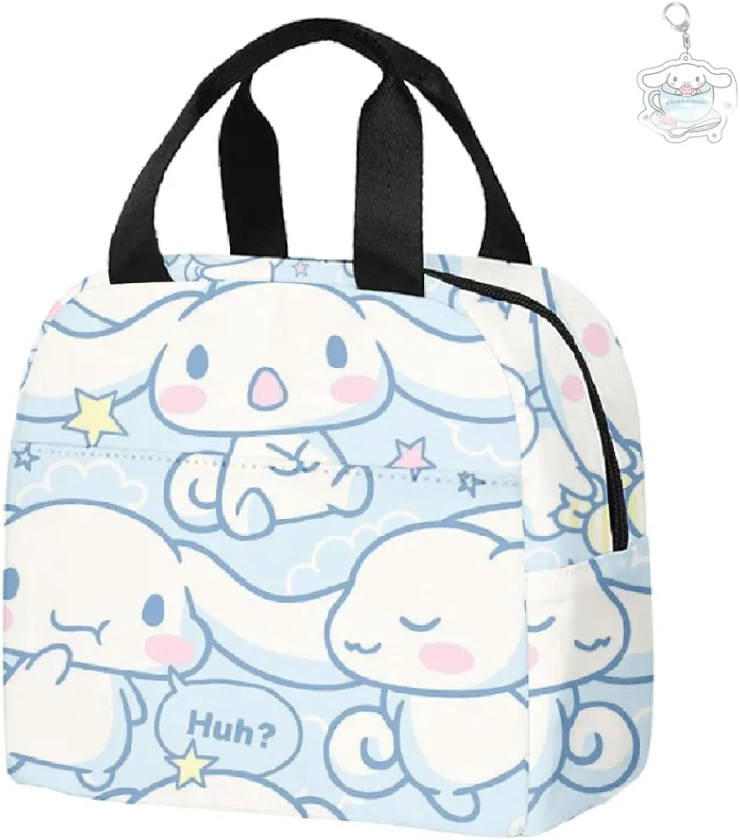 AII Lover - Linda bolsa de almuerzo con llavero, estampado en 3D, bolsa aislada con patrón de anime para alimentos, bolsa térmica para almuerzo a prueba de fugas (B) : Amazon.com.mx: Hogar y Cocina