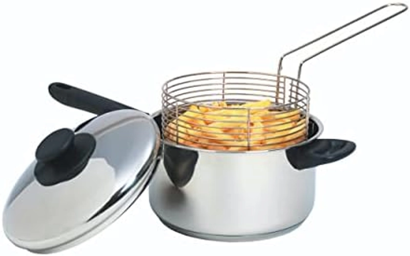 Kitchen Craft Chip Fryer and Basket, Stainless Steel 20cm : Amazon.com.be: Cuisine et maison