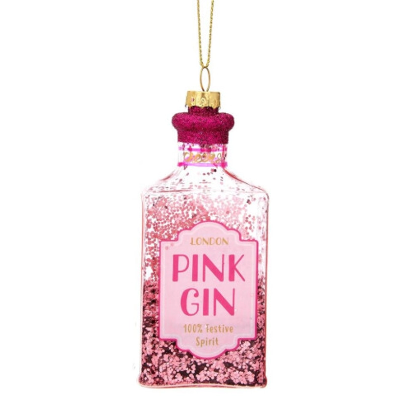 Pink Gin Bottle Bauble on OnBuy