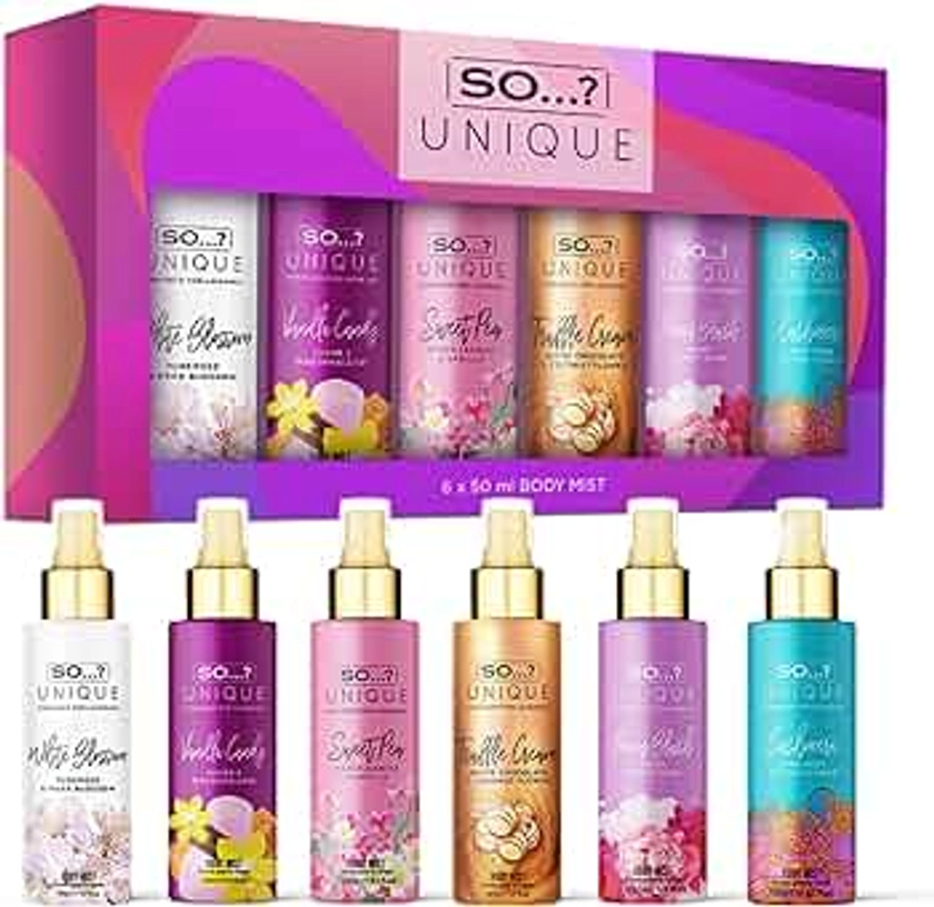 So…? Unique Grande Womens Mini Mist Gift Set, Body Mist Fragrance Spray (6x50ml)