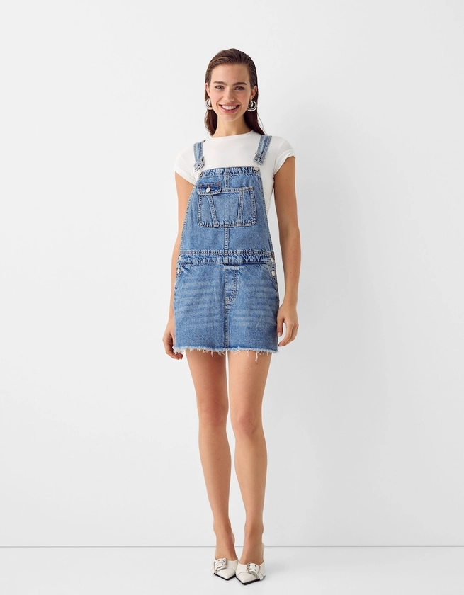 Salopette denim jupe - BSK Teen