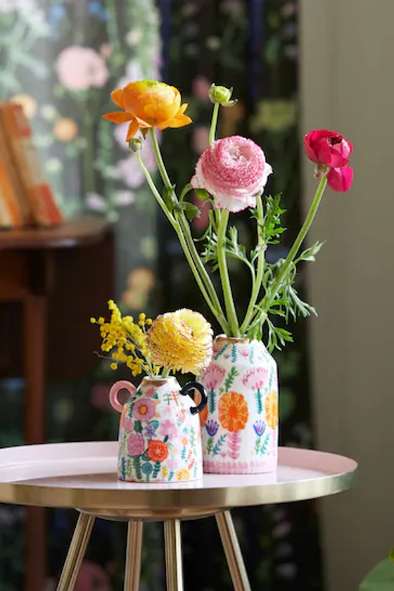 Lucy Tiffney at Next Set of 2 Floral Ceramic Mini Vases