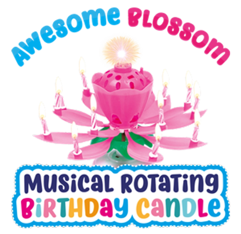 Awesome Blossom - Musical Flower Birthday Candle that Opens, Spins - Ovation Novelties