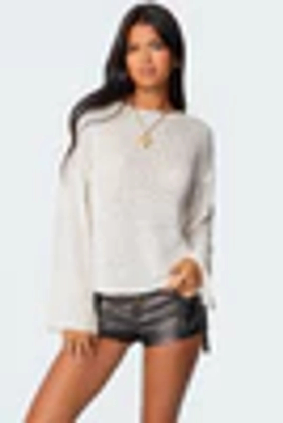 Drop Shoulder Light Knit Sweater