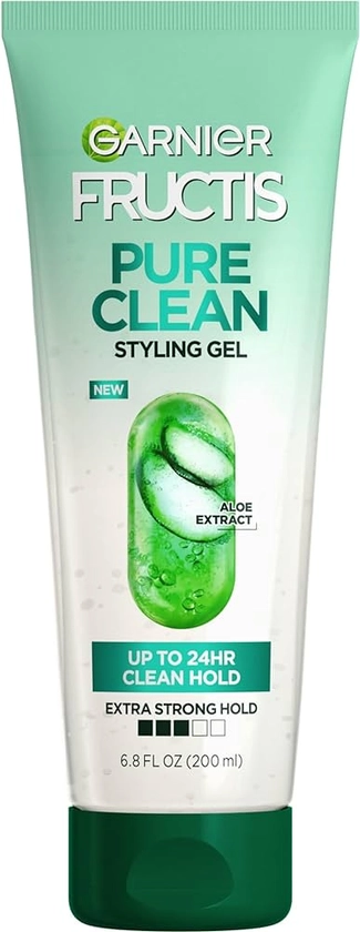 Garnier Fructis Style Pure Clean Styling Gel 6.8 Fl Oz, 1 Count, (Packaging May Vary)