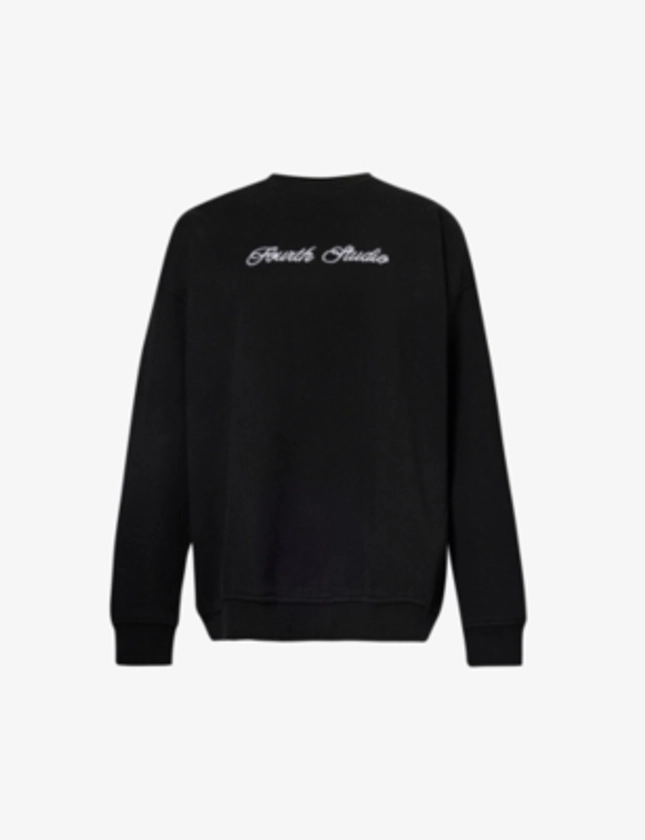 4TH & RECKLESS - Gigi brand-embroidered cotton-jersey sweatshirt | Selfridges.com