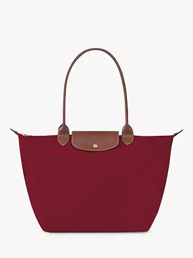 Longchamp Le Pliage Original Large Shoulder Bag, Deep Red