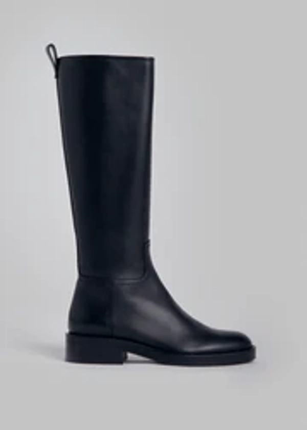 Riding Boot in Smooth Calf Leather - Black | CO
