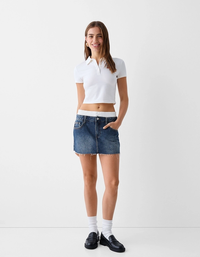 Underwear denim mini skirt - SALE UP TO 50% OFF - Women
