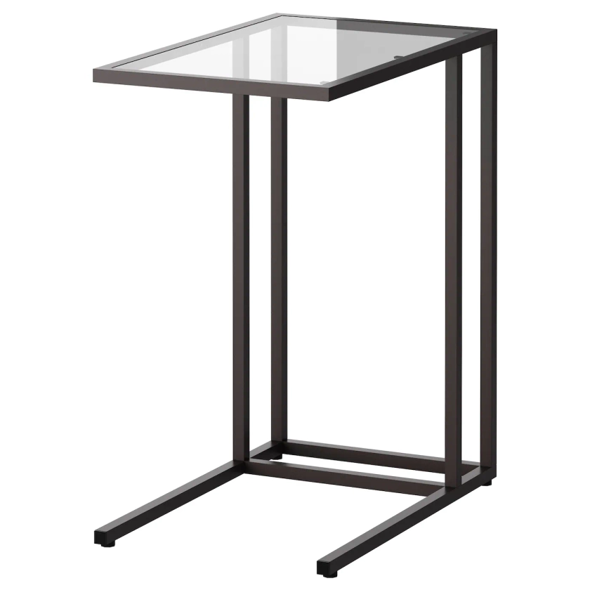 VITTSJÖ Support pr portable, brun noir, verre, 35x65 cm - IKEA