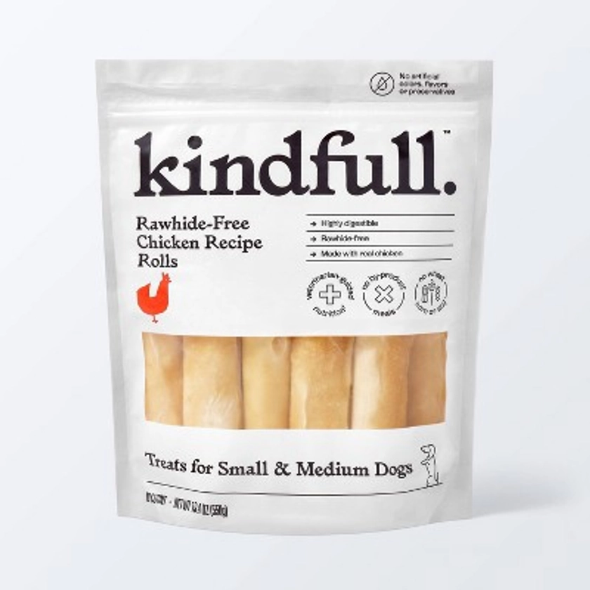 Rawhide-Free Chicken Recipe Roll Small/Medium Dog Treat - 19.4oz/10ct - Kindfull™