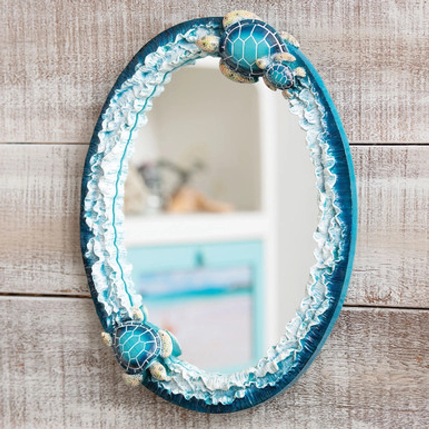 Blue Sea Turtles Wall Mirror