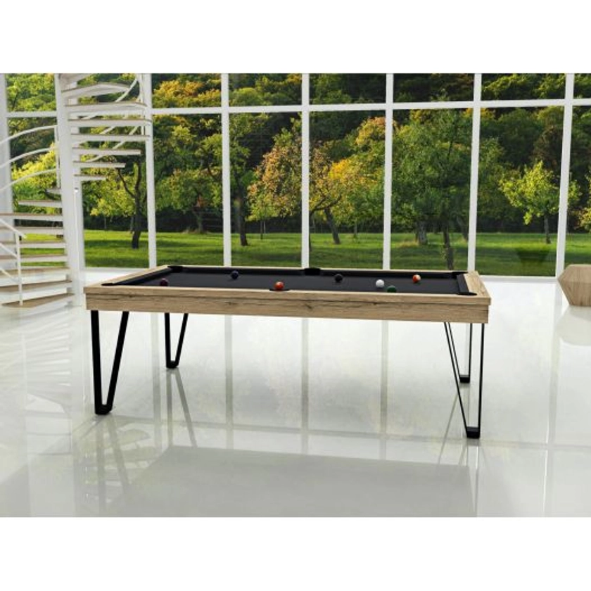 Table convertible en billard Light : un piétement à la finesse exceptionnelle !