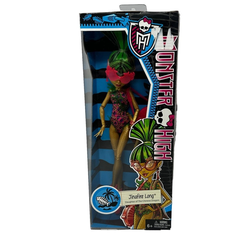 Rare Monster High Swim Class Jinafire Long Doll # CBX56 2013 NEW UNOPENED