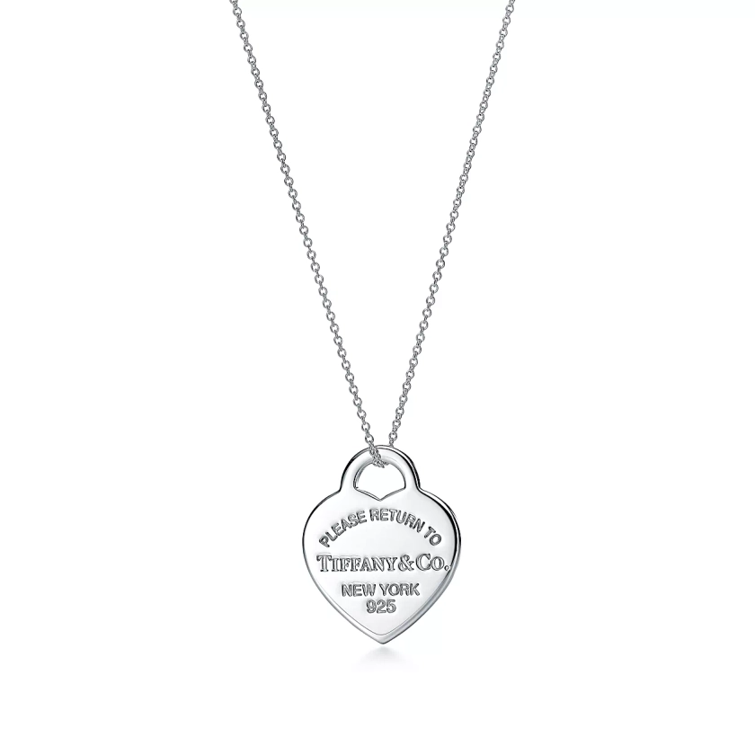 Return to Tiffany™ Pendentif Plaque Cœur en argent 925 millièmes. Medium.