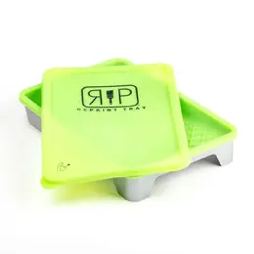 The Repaint Tray - Reusable Silicone Paint Tray with Liner and Lid