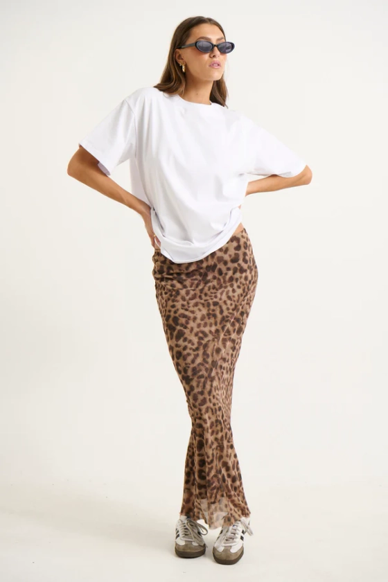 Louie Maxi Skirt Leopard