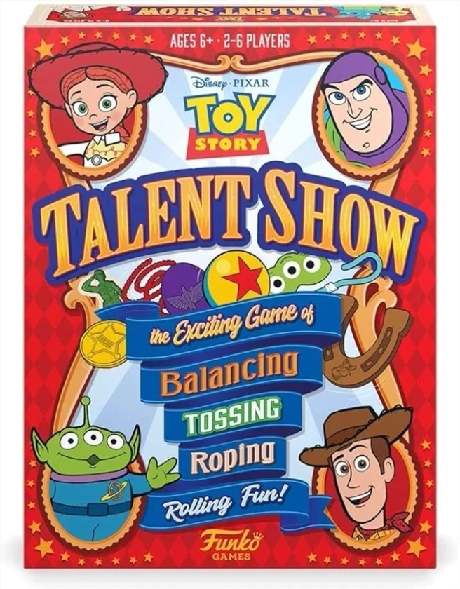 Funko Games Funko Signature : Disney Toy Story Talent Show - Light Strategy Board Game for Children & Adults (Ages 10+) - 2-4 Players - Collectable Vinyl Figure - Gift Idea