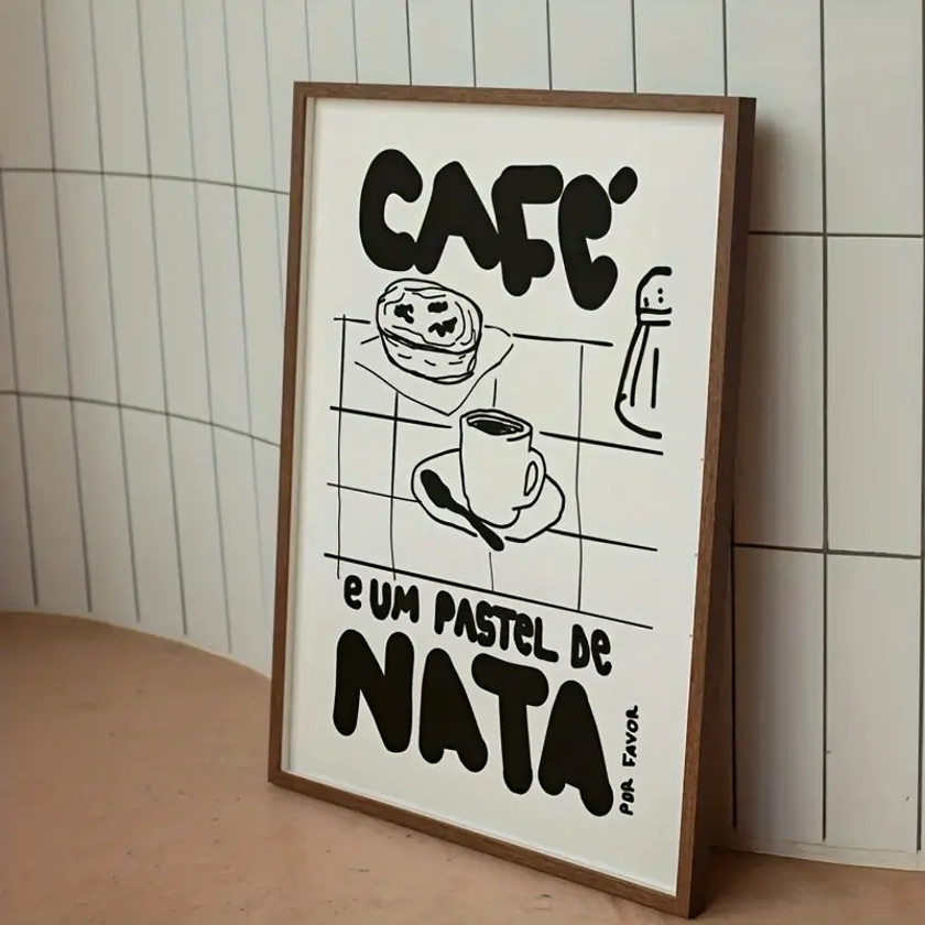 1 pièce Affiche D'art Portugal Café À - Temu France