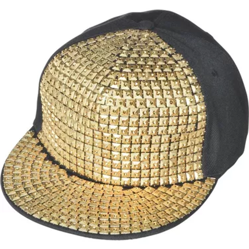 Gold Studded Hip Hop Hat