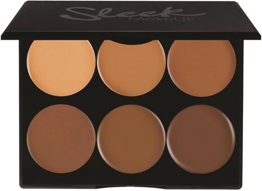 Sleek MakeUP Cream Contour Kit, 6 Easily Blendable Colours for Smooth and Long Lasting Contour, Dark