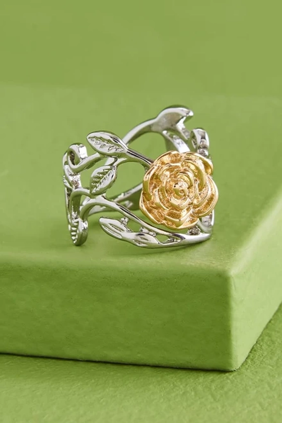 Gold Rose Vine Ring