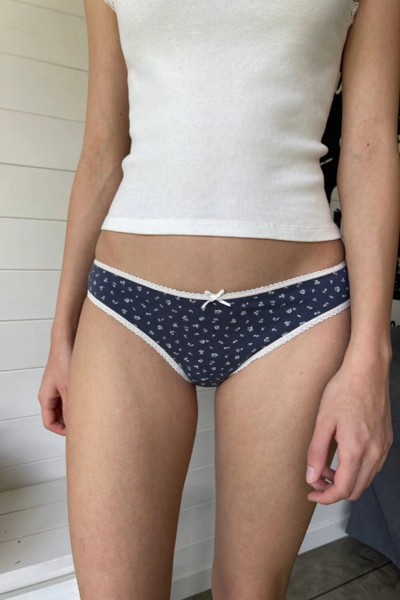 Floral Scallop Bow Underwear