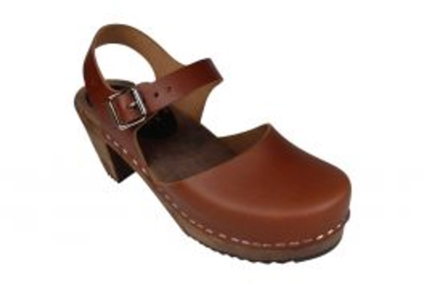 Highwood Cinnamon Clogs on Brown Base